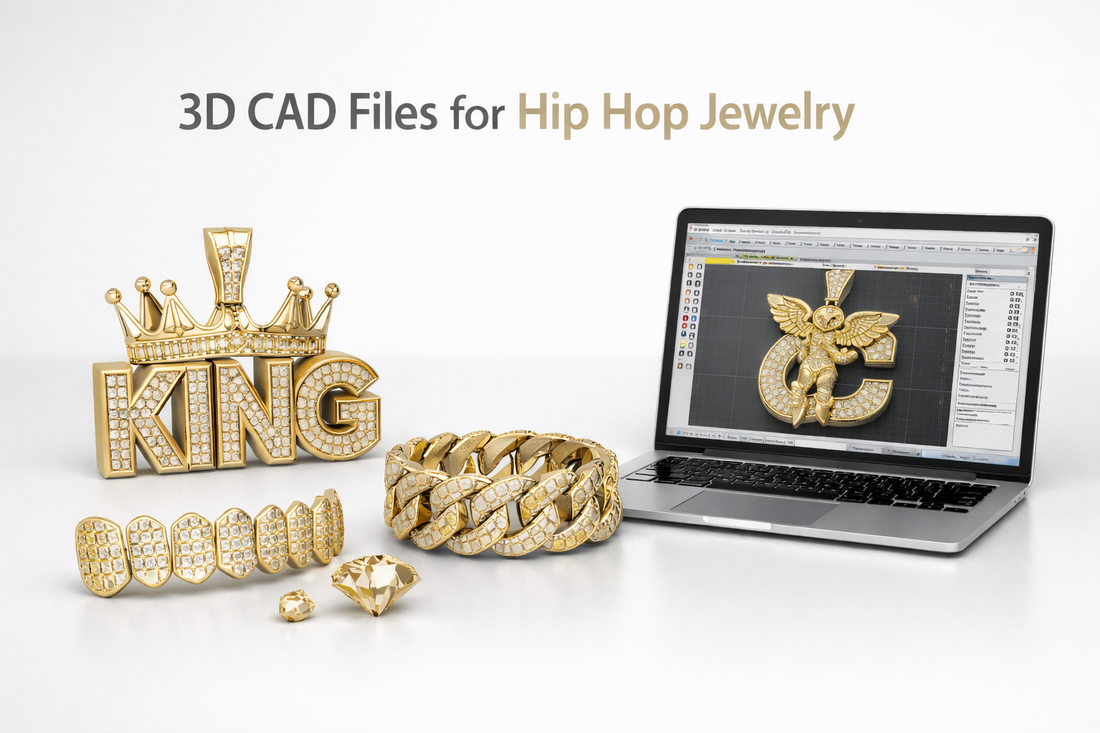 3D CAD file for hip hop iced out pendant jewelry