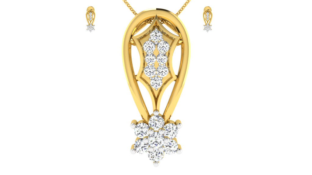 Diamond Pendant & Earring 3D CAD Files | Luxury Jewelry Design Models | CAD File Studio