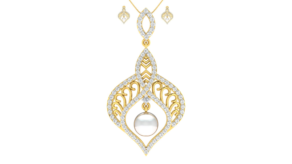 Diamond Pendant & Earring 3D CAD Files | Luxury Jewelry Design Models | CAD File Studio