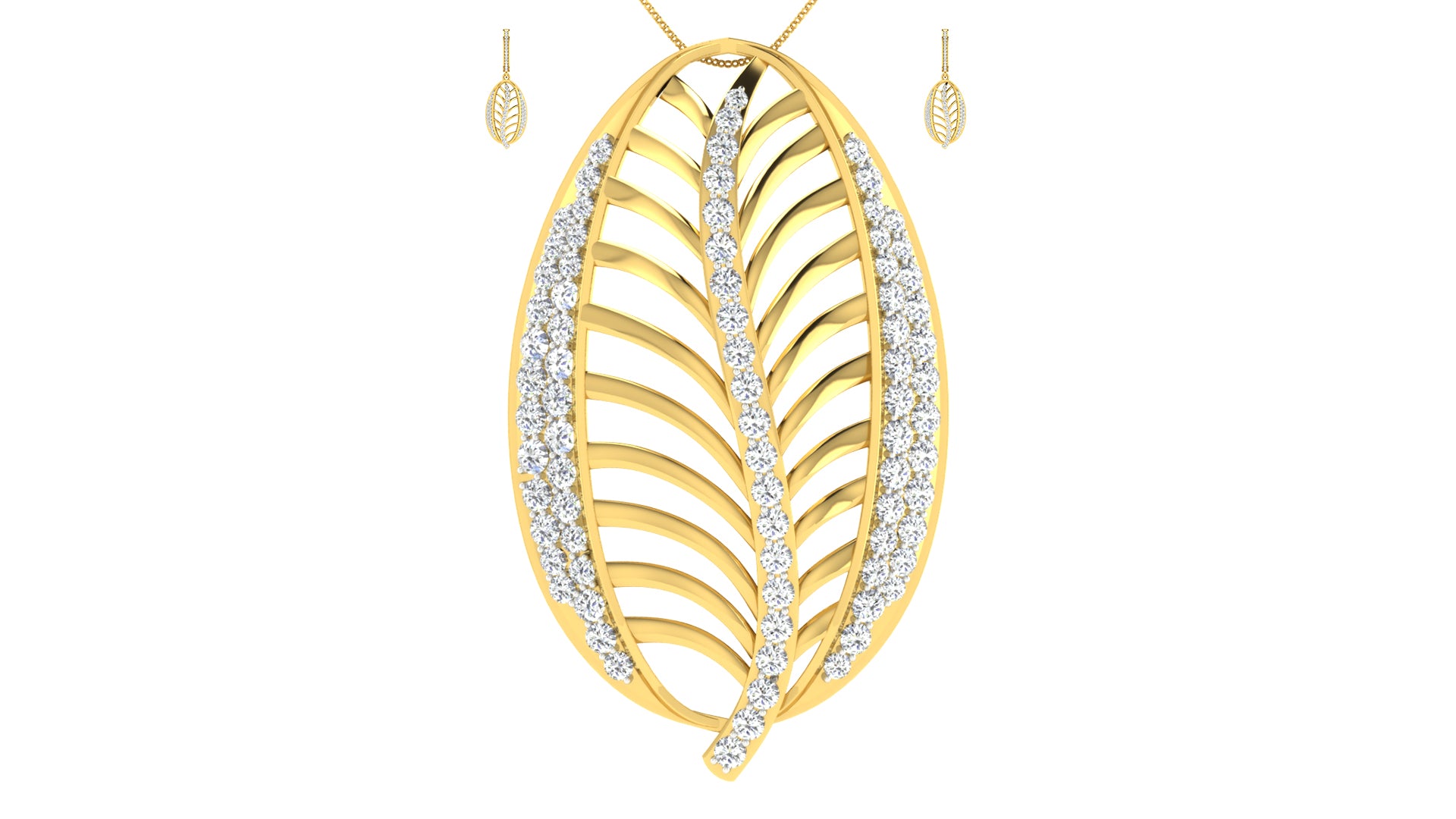 Diamond Pendant & Earring 3D CAD Files | Luxury Jewelry Design Models | CAD File Studio
