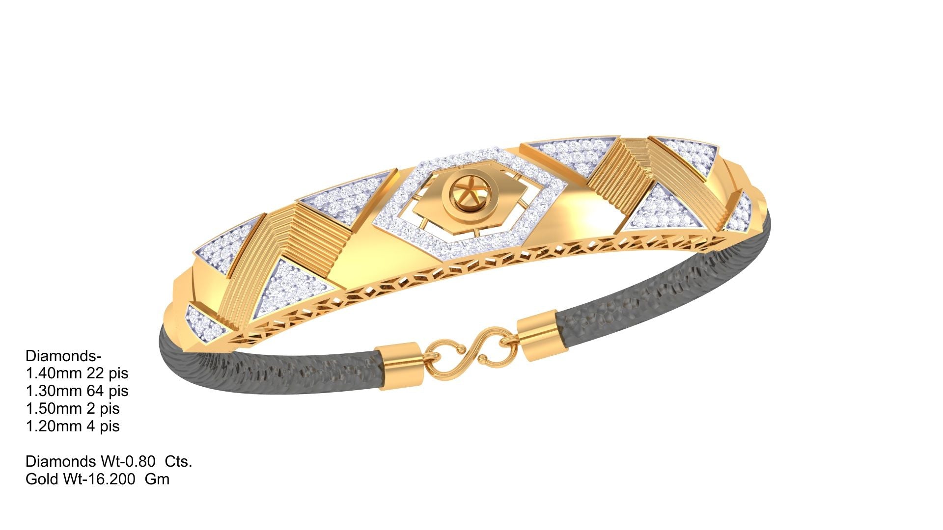 Diamond Bracelet 3D CAD Files | Luxury Bracelet Design for Jewelry Manufacturing | CAD File Studio