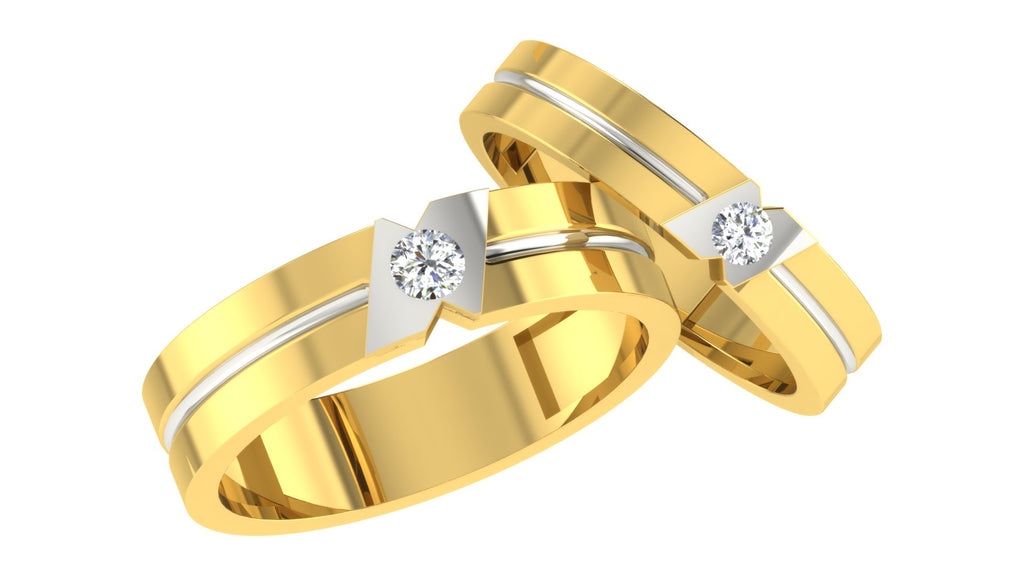 Couple Band Ring | Matching His & Her Wedding Bands | CAD File Studio