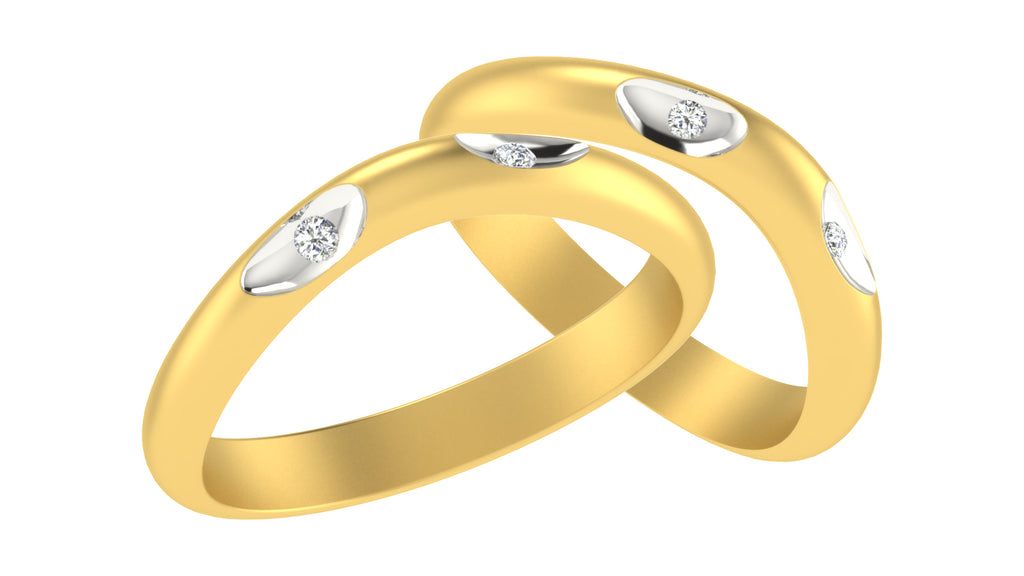 Couple Band Ring | Matching His & Her Wedding Bands | CAD File Studio