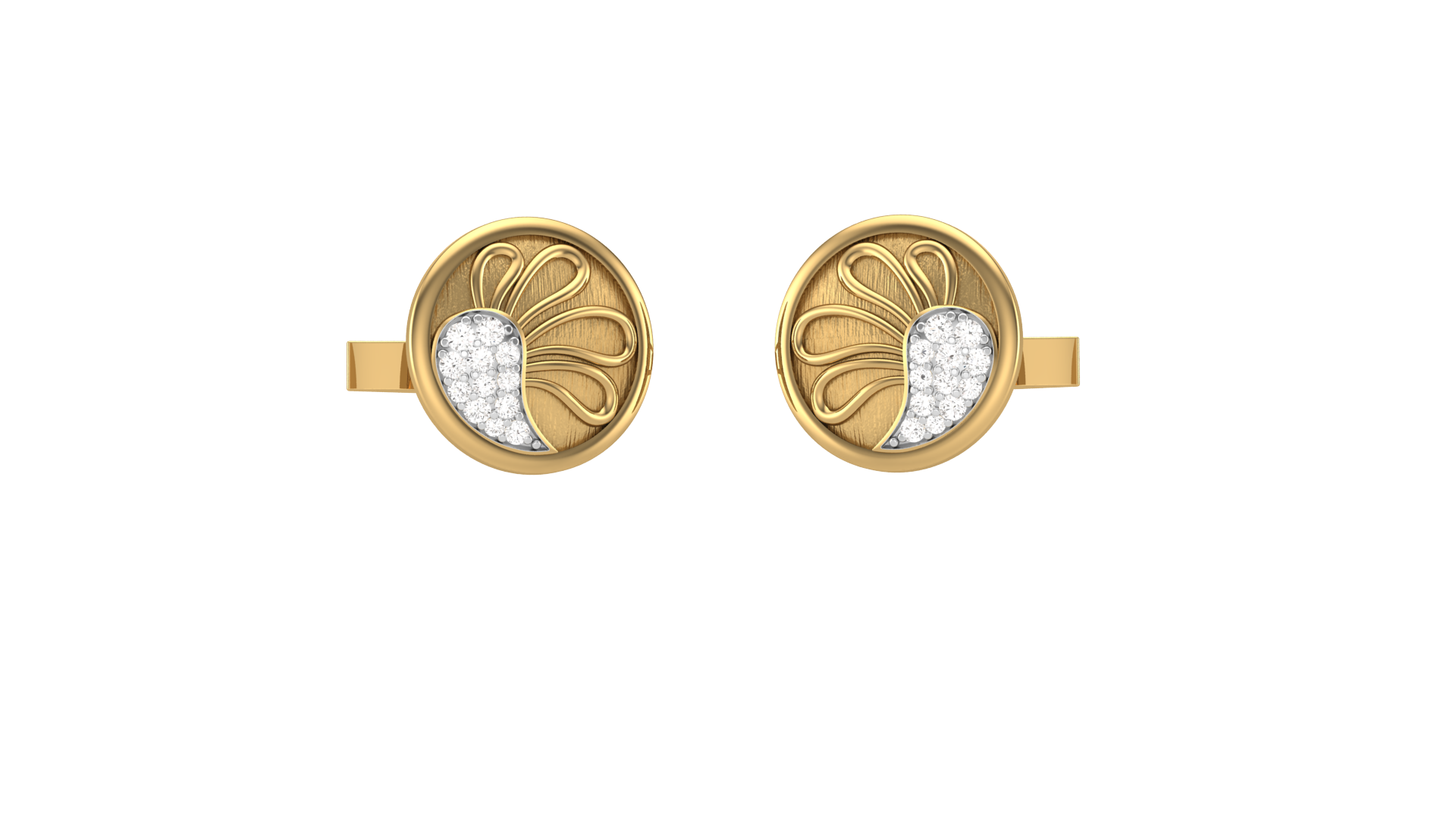 Cufflinks Modern Jewelry Design 3D CAD File for Gold & Diamond Manufacturing | CAD File Studio