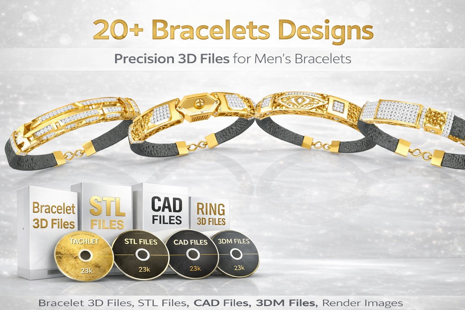 Diamond Bracelet 3D CAD Files 