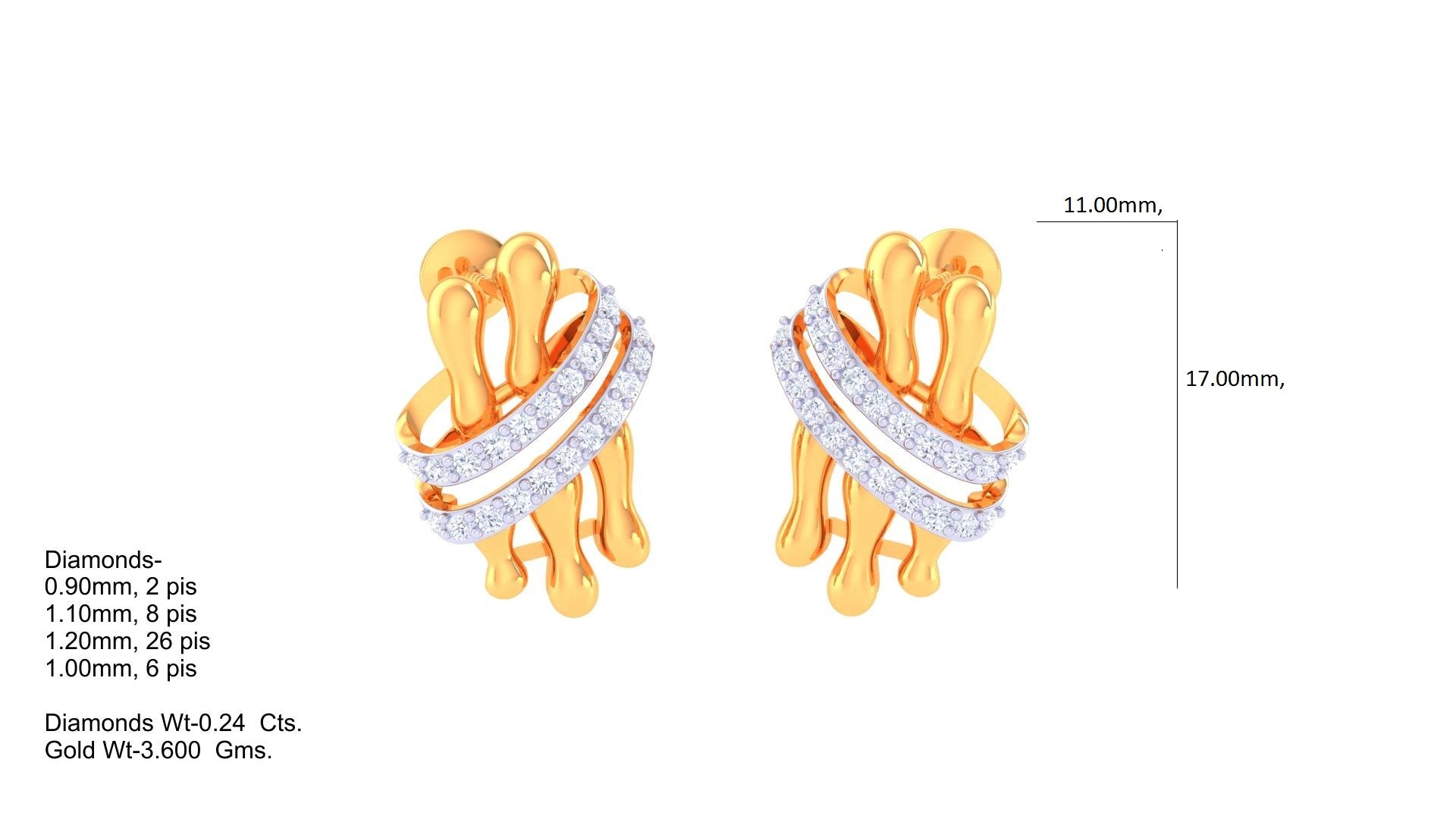 70+ Light weight Earrings Design 3D CAD Files for Jewelry Manufacturing | CAD File Studio