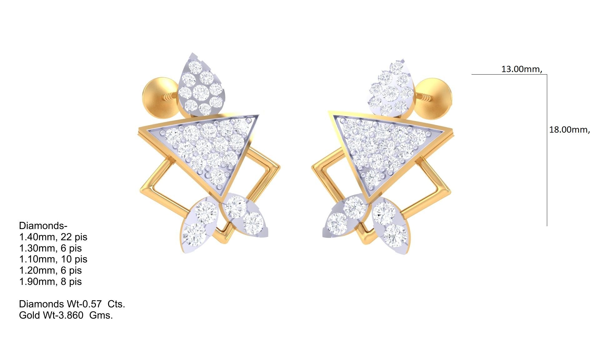 101+ Earring Design 3DM, STL & Render Files Collection for Gold & Diamond Jewelry | CAD File Studio
