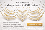 Gold Mangalshutra Design 3D CAD Files 