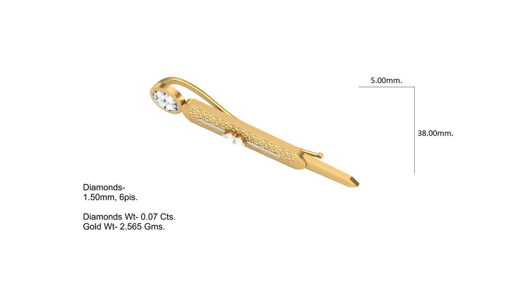 Classic Tie Pin for Men – Elegant Minimalist Tie Bar | CAD File Studio