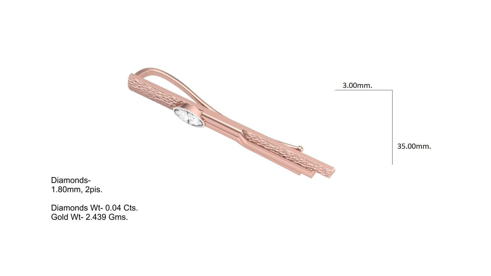 Classic Tie Pin for Men – Elegant Minimalist Tie Bar | CAD File Studio